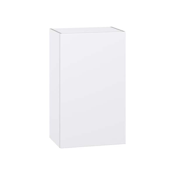J COLLECTION Timberline 21 in. W x 14 in. D x 35 in. H Assembled Slab Wall Kitchen Cabinet in Bright White