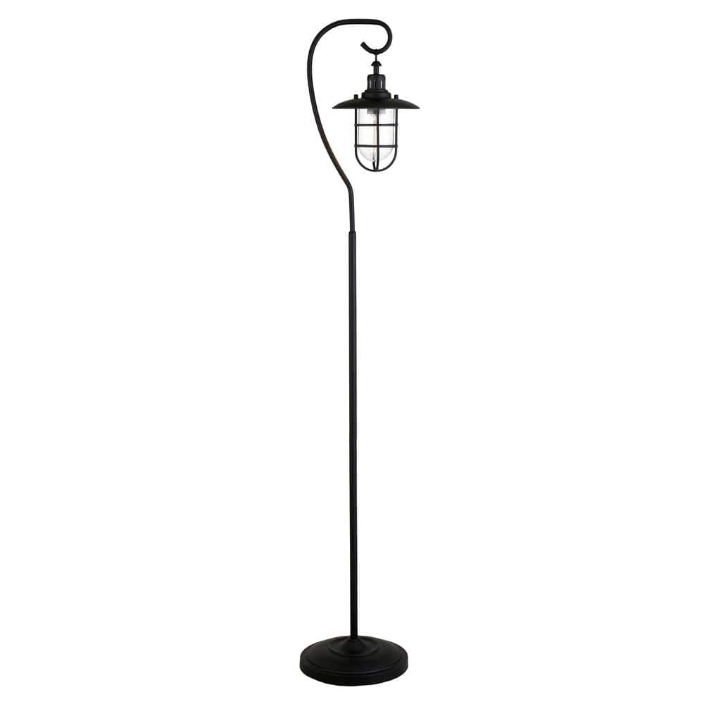 Meyer&Cross Bay 63 .5 in. Blackened Bronze Floor Lamp with Glass Shade FL1410 The Home Depot