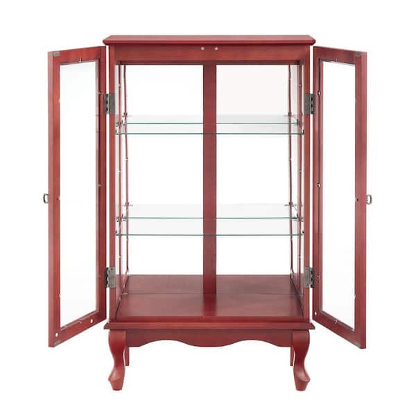 25.98 in. W x 11.81 in. D x 43.39 in. H Bathroom Red Linen Cabinet