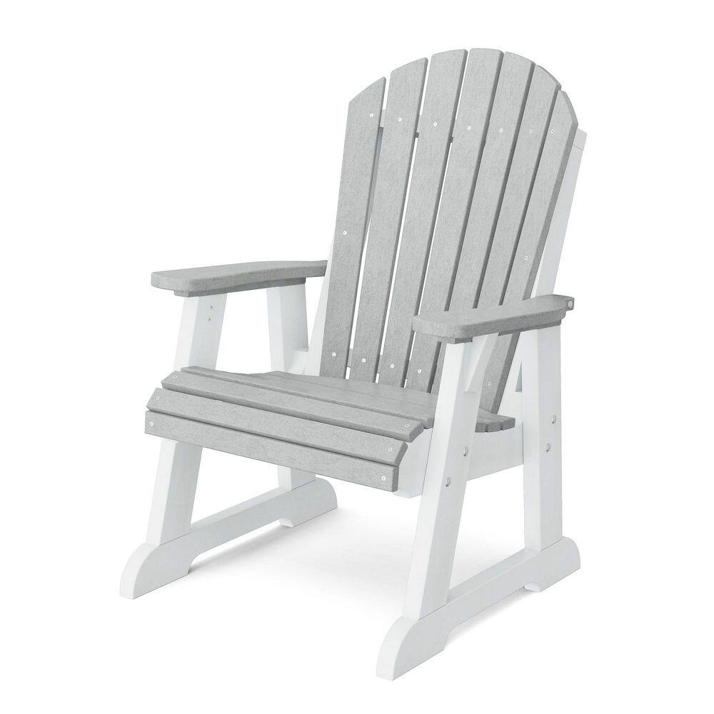 Heritage Light Gray and White Plastic Outdoor High Fan Back Chair price history on PriceWatchPro
