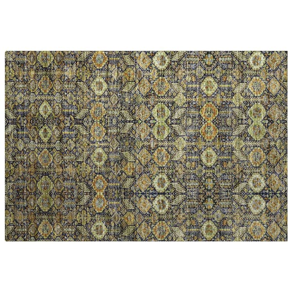 Dream Shag Premium Machine Washable Abstract ADS574 Paprika 2 ft. x 3 ft. Accent Rug