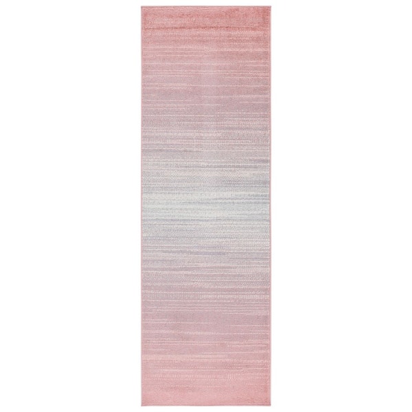 SAFAVIEH Adirondack 3 ft. x 8 ft. Blush/Gray Gradient Transitional Runner Rug