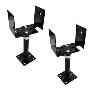 Adjustable Deck Support Multi-Format 33-66 Black (Pack of 2 Units)