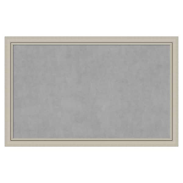 Amanti Art Romano Silver Narrow 43.75 in. x 27.75 in. Framed Magnetic Board