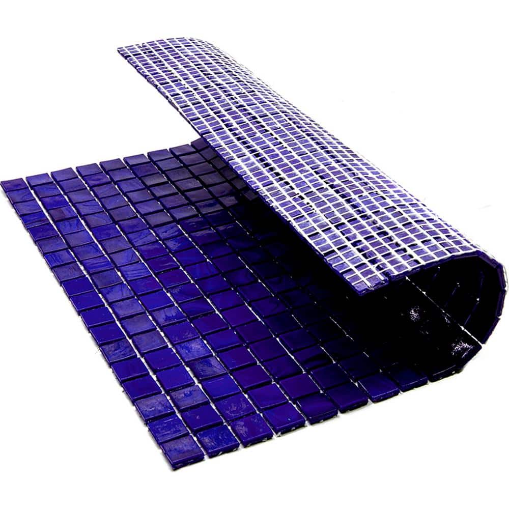 Glossy Royal Blue Glass Mosaic Wall and Floor Tile