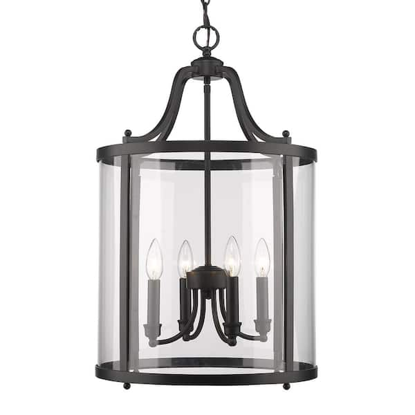 Golden Lighting Payton 4-Light Black Pendant