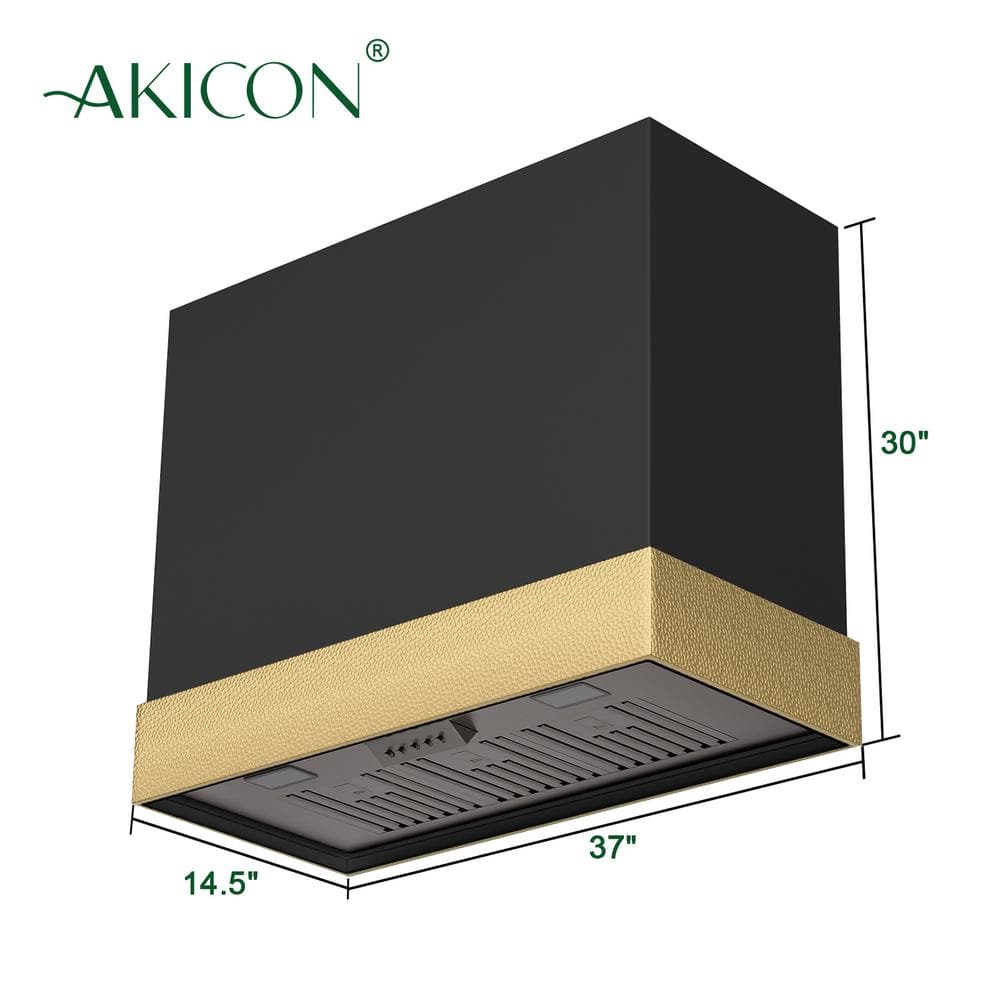 36-Inch White and Copper Wall Mounted Range Hood