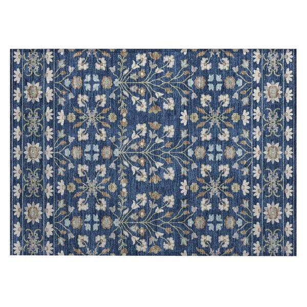Chantille Machine Washable Indoor/Outdoor Abstract ACN3048 Navy 2 ft. x 3 ft. Accent Rug