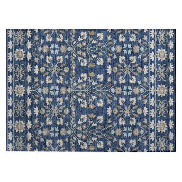 Chantille Machine Washable Indoor/Outdoor Abstract ACN3048 Navy 3 ft. x 4 ft. Area Rug
