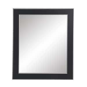 Medium Rectangle Black Modern Mirror (35.5 in. H x 32 in. W)