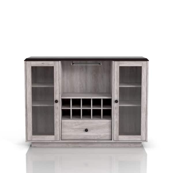 Furniture of America Elmiran Coastal White Buffet with 4-Shelves
