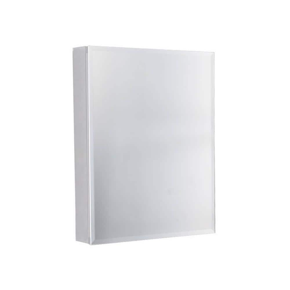 20 in. W x 26 in. H Rectangle Silver Aluminum Recessed or Surface Mount ...