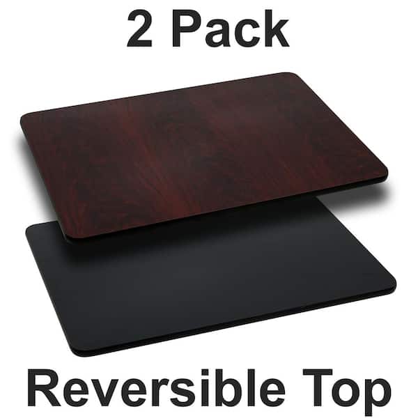 Carnegy Avenue Black/Mahogany Table Top (Set of 2)