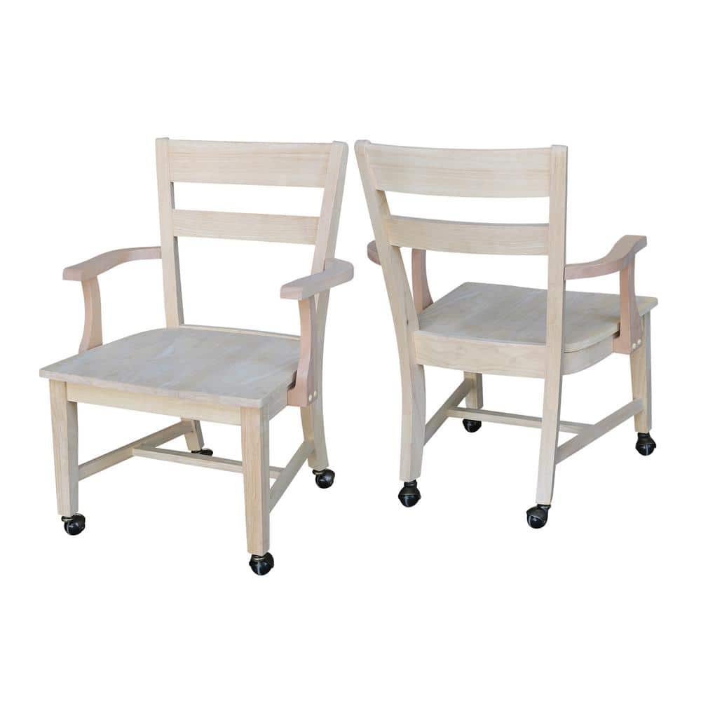 Classic High Slat Ladderback Solid Wood Armchair in Brown