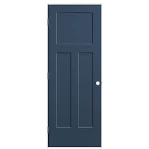 30 in. x 80 in. 3-Panel Winslow Right-Hand Hollow Core Night Tide Molded Composite Single Prehung Interior Door