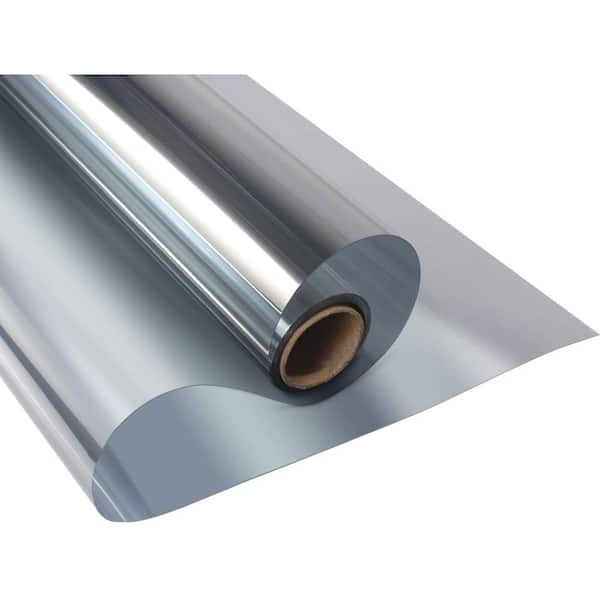 157 in. W x 47 in. L Silver One Way Mirrored Privacy Heat Control Window Film