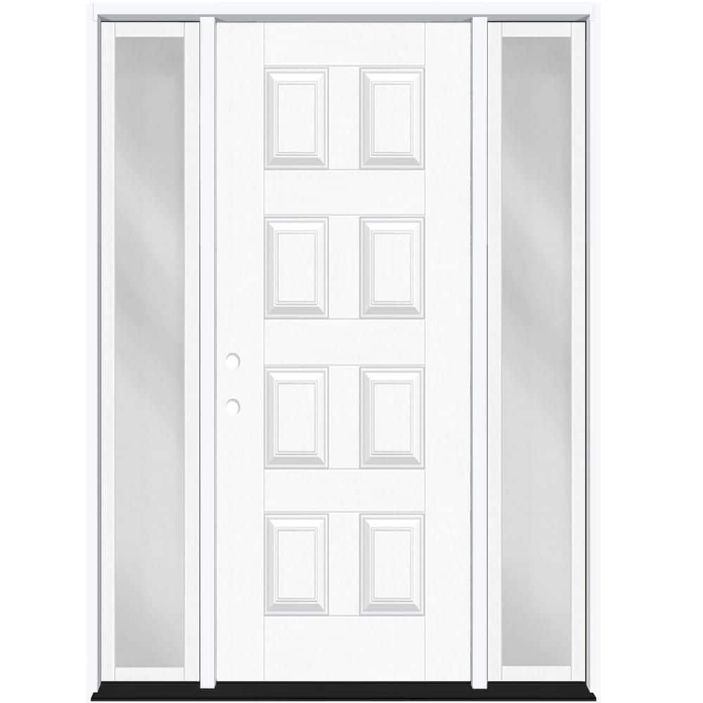 Regency 60 in. x 80 in. 8-Panel RHIS Unfinished Mahogany Fiberglass Prehung Front Door with 10 in. SLs with 6-9/16 Jamb price history on PriceWatchPro