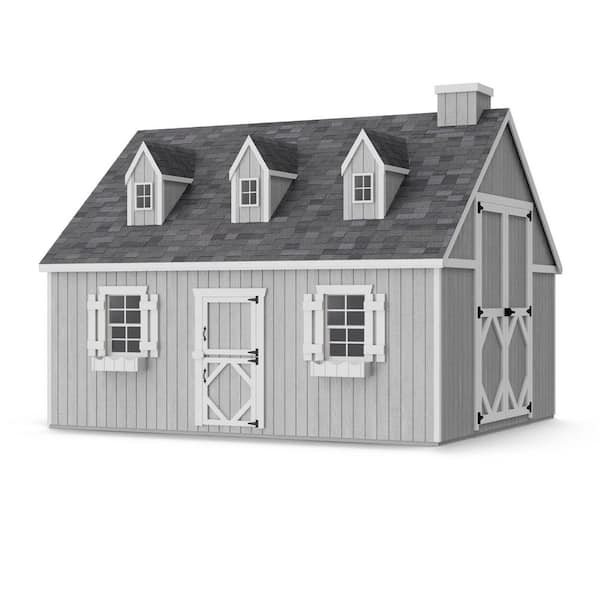 10 ft. x 12 ft. Cape Cod Outdoor Wood Playhouse with Floor, Loft