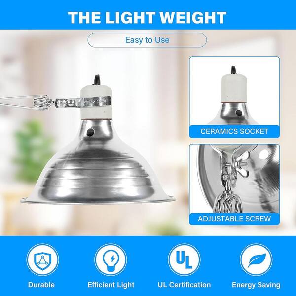 ARISKEEN 100-Watt Ceramic Reptile Heat Lamp Bulb & 150W
