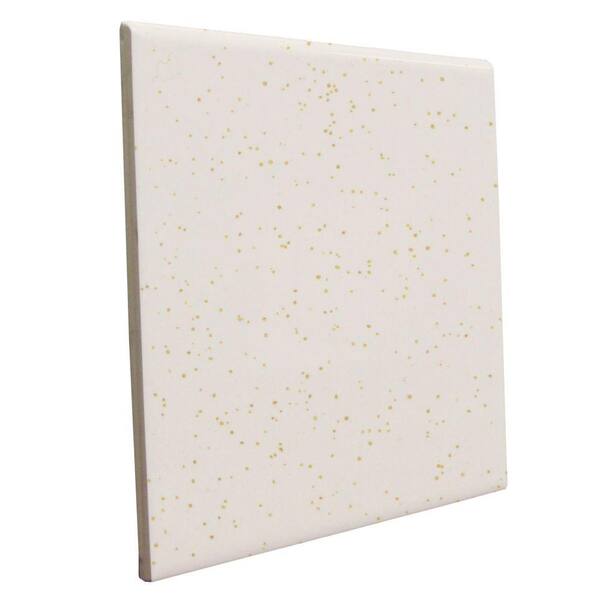 U.S. Ceramic Tile Bright Gold Dust 6 in. x 6 in. Ceramic Surface Bullnose Wall Tile-DISCONTINUED