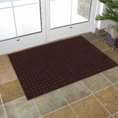 Brown 36 in. x 60 in. Synthetic Fiber and Recycled Rubber Commercial Door Mat