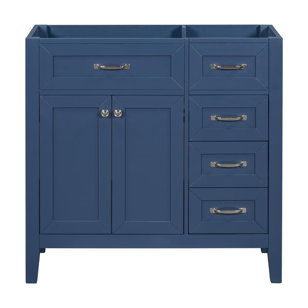 35.5 in. W x 17.7 in. D x 35 in. H Bath Vanity Cabinet without Top with Two