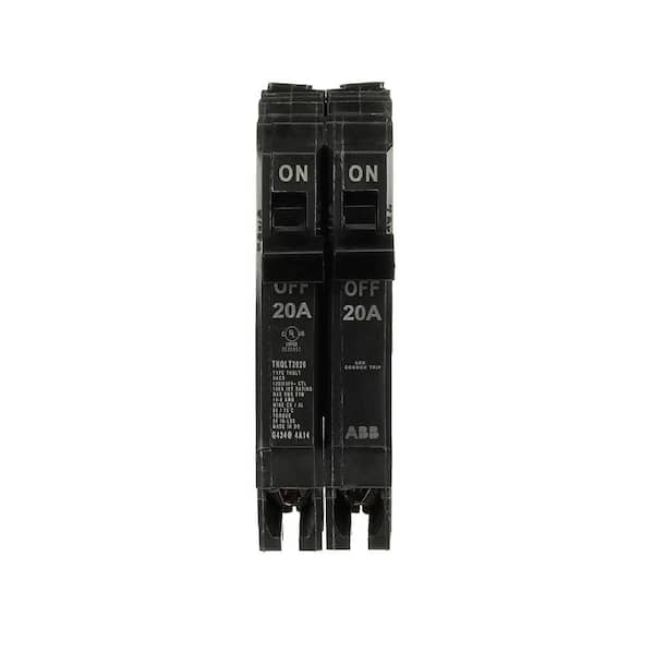 2-20 Amp Single-Pole Tandem 120-Volt/240-Volt Circuit Breaker (THQLT2020A)