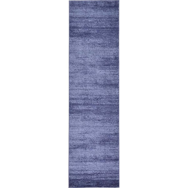 Unique Loom Del Mar Lucille Navy Blue 2' 7 x 10' 0 Runner Rug