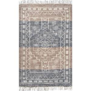 Beverly Distressed Tribal Neutral 5 ft. x 8 ft. Area Rug