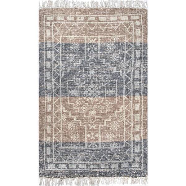 nuLOOM Beverly Distressed Tribal Neutral 8 ft. x 10 ft. Area Rug