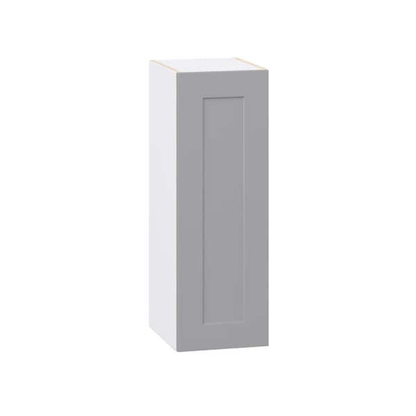 J COLLECTION Roseland 12 in. W x 14 in. D x 35 in. H Assembled Shaker Wall Kitchen Cabinet in Slate Gray