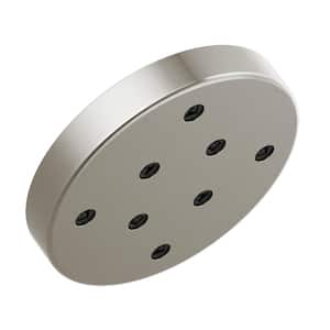 1-Spray Patterns 1.75 GPM 6 in. Wall Mount Fixed Shower Head with H2Okinetic in Lumicoat Stainless