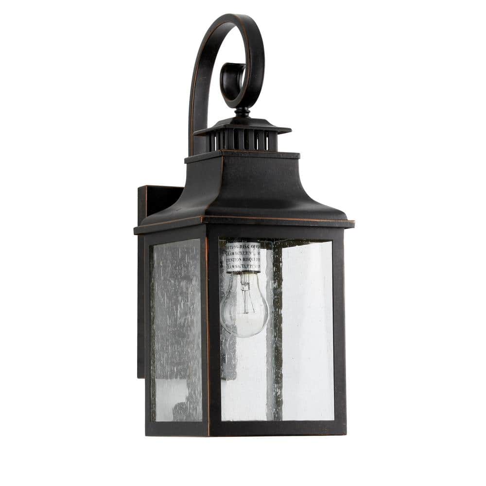 Morgan 1-Light Oil Rubbed Bronze Outdoor Wall Lantern Sconce