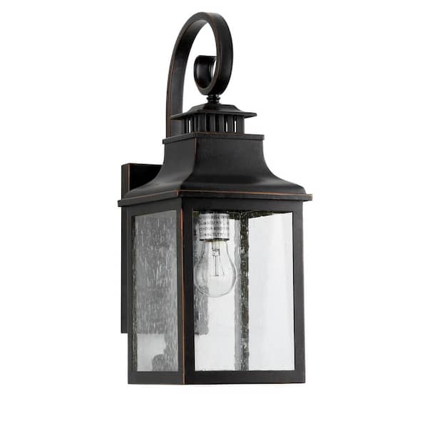 Unbranded Morgan 1-Light Oil Rubbed Bronze Outdoor Wall Lantern Sconce