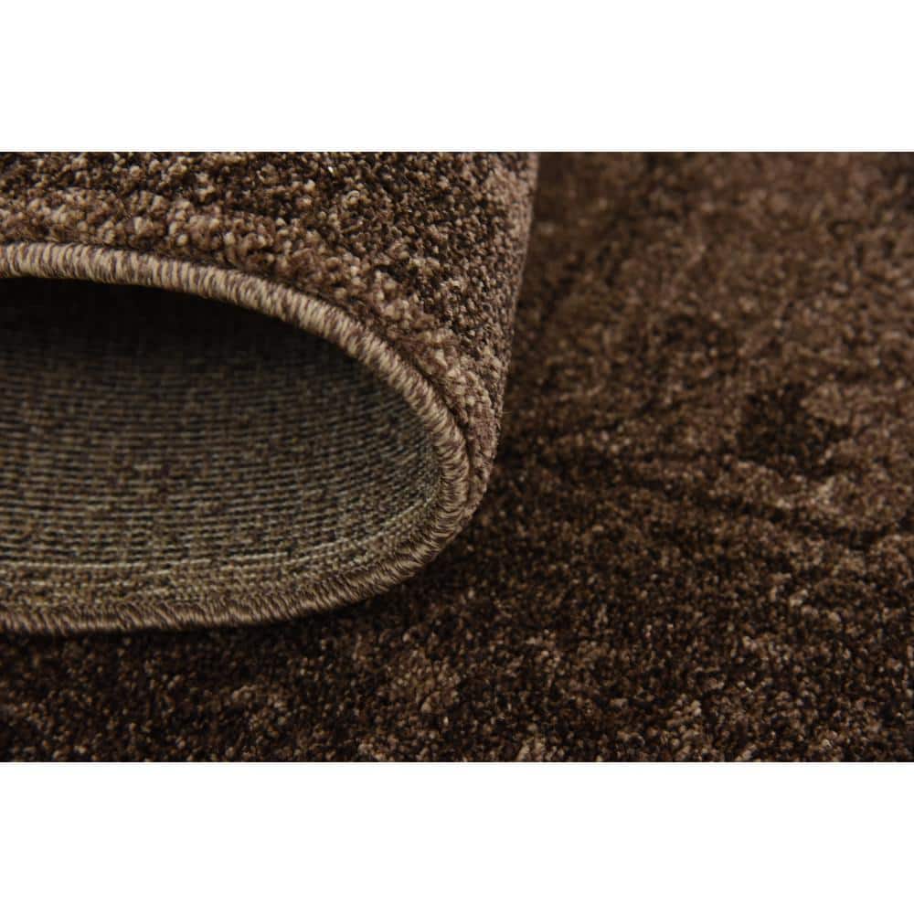 Reversible Easy-Care Floral Synthetic Rug 4' x 6' in Brown