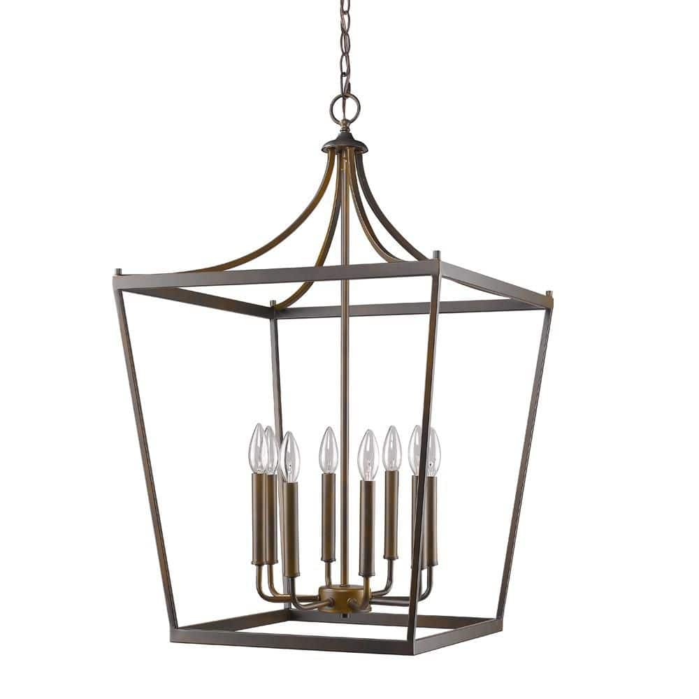 60-Watt 8-Light Bronze Pendant Light with Metal, No Bulbs Included price history on PriceWatchPro