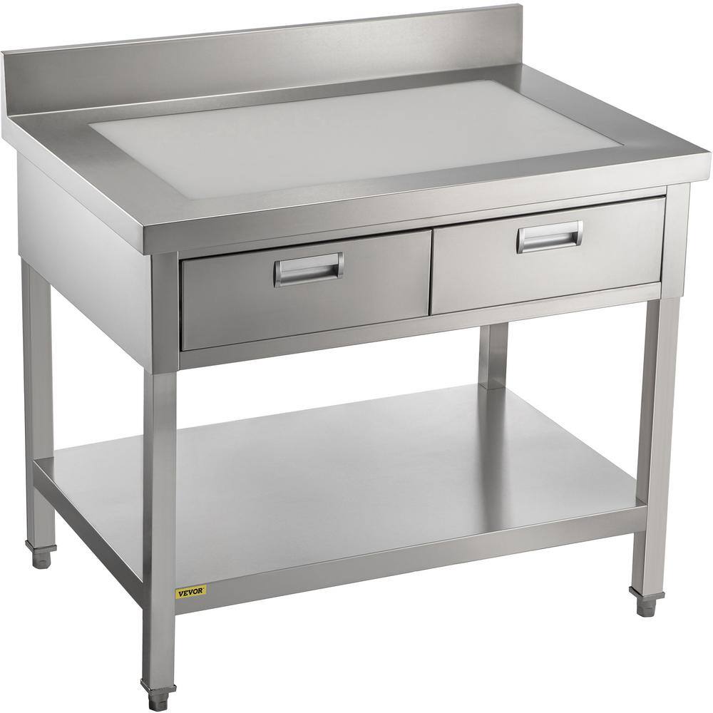 Buy Commercial Prep Table 24 x 48 in. Stainless Steel Work Table with 2
