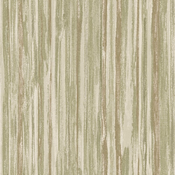Sage Striking Textured Striped Wallpaper Print Non-Woven Non-Pasted Textured Wallpaper 57 sq. ft.