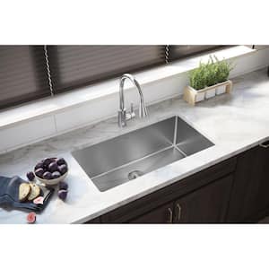 Crosstown 33in. Undermount 1 Bowl 16 Gauge  Stainless Steel Sink Only and No Accessories
