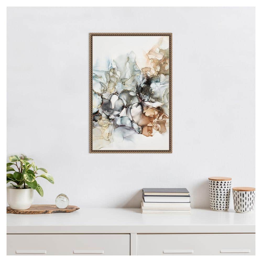 Abstract Beaded Perimeter Canvas Framed Wall Art 16 x 23-in