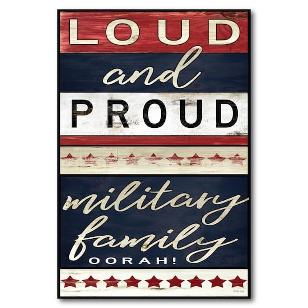 Celebrate 250 Proud Military Family 24x36 Gallery-Wrapped Canvas Wall Art