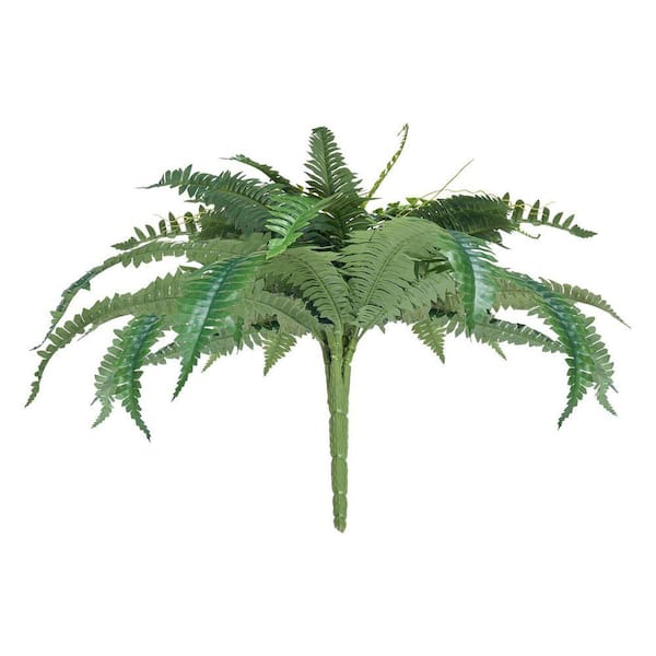 2-Pieces Artificial Boston Ferns, 31-34 in. Spread, 30 Branches, Large Hanging Faux Plants (No Pot) 5.91 in. H