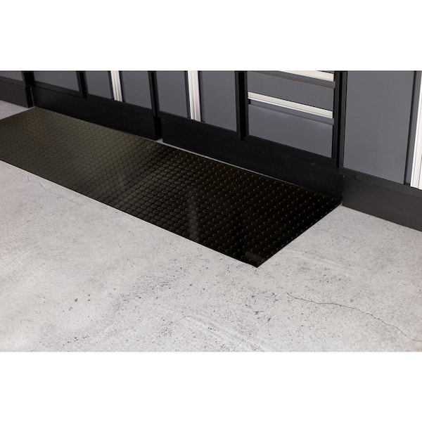 Coin 27 in. W x 96 in. L Midnight Black Commercial Grade Vinyl Performance Garage Flooring Runner