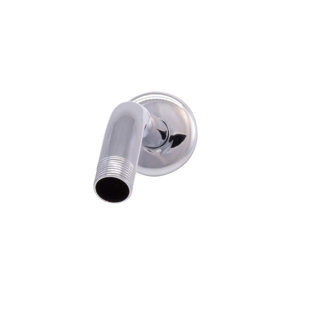 10" Polished Chrome Wall Mounted Shower Arm with Flange