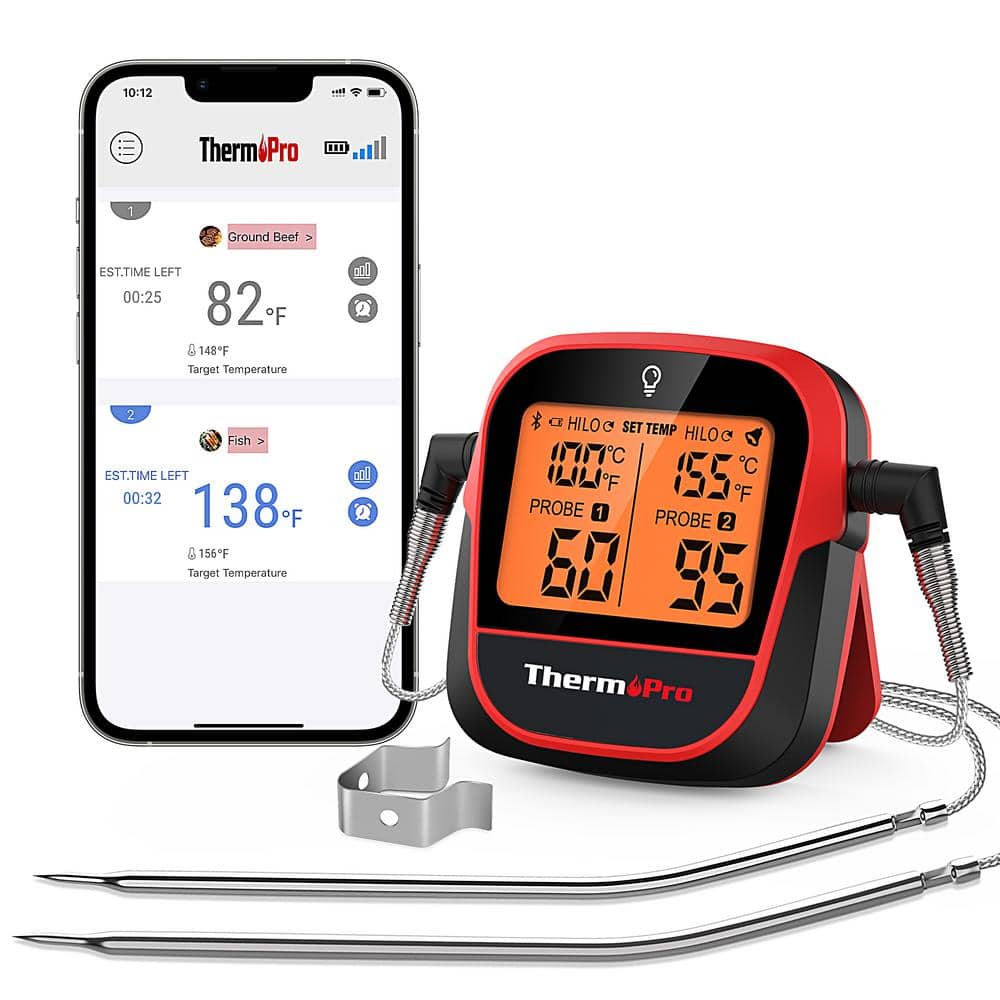 ThermoPro TP902 Buletooth-connected App 135M Wireless Dual Probe Meat Oven  BBQ Digital Thermometer For Kitchen Cooking - AliExpress
