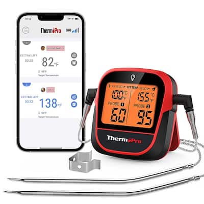 BBQ Dragon 6-Channel Wireless Smartphone Meat Thermometer with 2 Probes  Included BBQD360 - The Home Depot