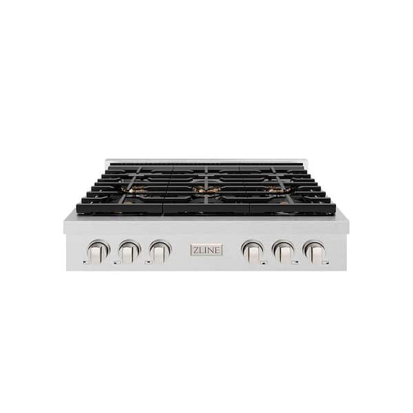 36 in. Paramount Gas Rangetop with 6 Burner DuoPro Cooktop in Satin Stainless Steel