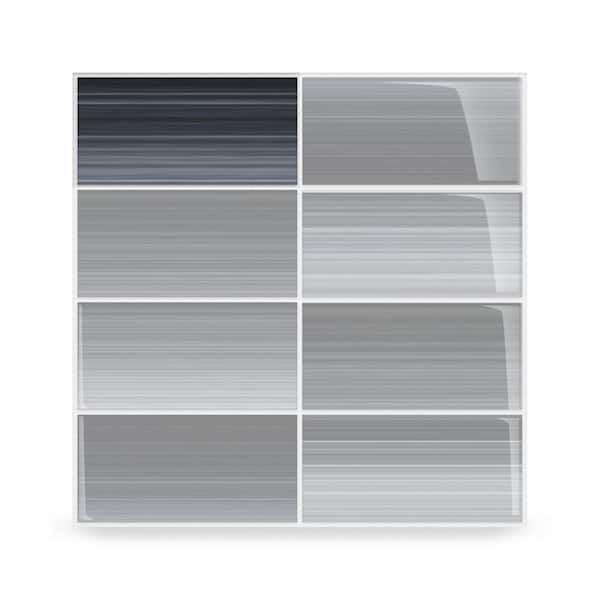 Bodesi Late Night Glass Tile for Kitchen Backsplash and Showers - 3 in. x 6 in. Tile Sample