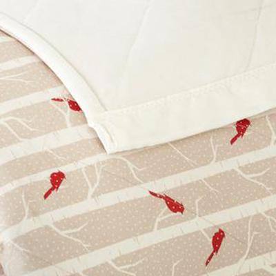 Full Size Beige Micro Flannel Reversible Sherpa Electric Blanket