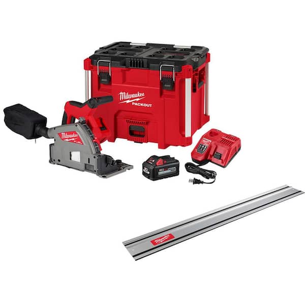 Milwaukee M18 FUEL 18V Lithium-Ion Brushless Cordless 6-1/2 in. Plunge Track Saw Kit with 55 in. Track Saw Guide Rail